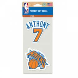 Carmelo Anthony #7 New York Knicks - Set of Two 4x4 Die Cut Decals