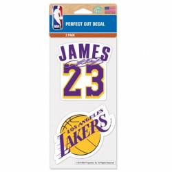 Lebron James #23 Los Angeles Lakers - Set of Two 4x4 Die Cut Decals