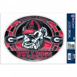 University Of Georgia Bulldogs - Stained Glass 11x17 Ultra Decal