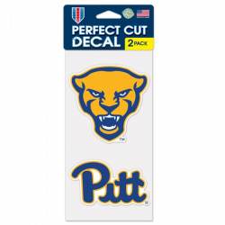 University Of Pittsburgh Panthers 2019 Logo - Set of Two 4x4 Die Cut Decals