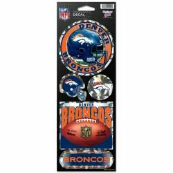 Denver Broncos - Set Of 5 Prismatic Sticker Sheet