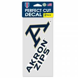 University Of Akron Zips 2022 Logo - Set of Two 4x4 Die Cut Decals