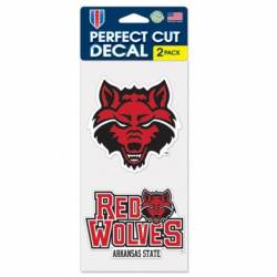 Arkansas State Red Wolves - Set of Two 4x4 Die Cut Decals