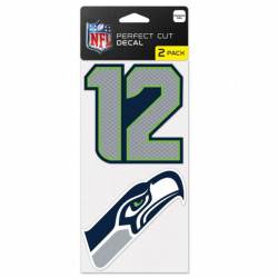 Seattle Seahawks 12th Man - Set of Two 4x4 Die Cut Decals