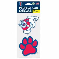 Fresno State University Bulldogs - Set of Two 4x4 Die Cut Decals