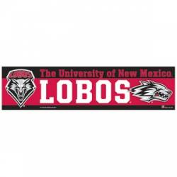 University of New Mexico Lobos - 3x12 Bumper Sticker Strip