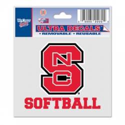 North Carolina State University Wolfpack Softball - 3x4 Ultra Decal