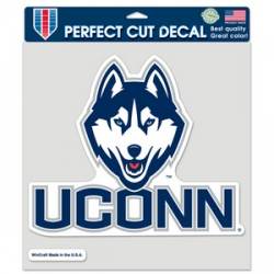 University Of Connecticut UCONN Huskies Logo - 8x8 Full Color Die Cut Decal