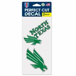 University Of North Texas Mean Green - Set of Two 4x4 Die Cut Decals