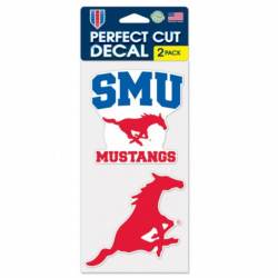 Southern Methodist University Mustangs - Set of Two 4x4 Die Cut Decals