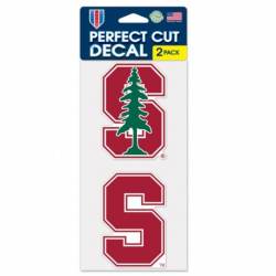 Stanford University Cardinal - Set of Two 4x4 Die Cut Decals