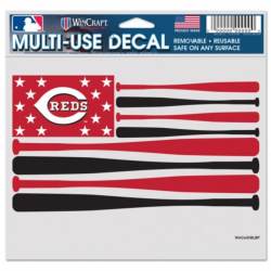 Cincinnati Reds Baseball Bat Flag - 5x6 Ultra Decal
