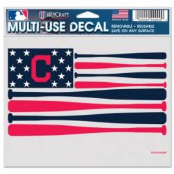 Cleveland Indians Baseball Bat Flag - 5x6 Ultra Decal