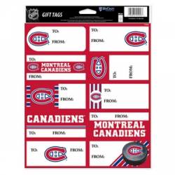 Montreal Canadiens - Sheet of 10 Gift Tag Labels
