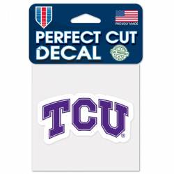 Texas Christian University Horned Frogs Script Logo - 4x4 Die Cut Decal