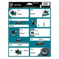 San Jose Sharks - Sheet of 10 Gift Tag Labels