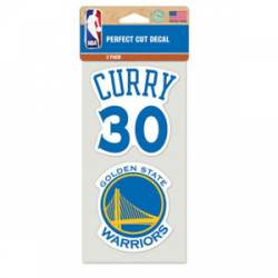 Stephen Curry #30 Golden State Warriors - Set of Two 4x4 Die Cut Decals