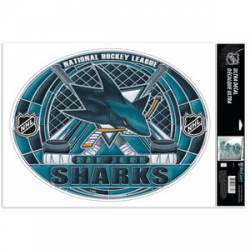 San Jose Sharks - Stained Glass 11x17 Ultra Decal