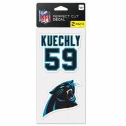 Luke Kuechly #59 Carolina Panthers - Set of Two 4x4 Die Cut Decals