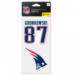 Rob Gronkowski #87 New England Patriots - Set of Two 4x4 Die Cut Decals