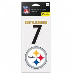 Ben Roethlisberger #7 Pittsburgh Steelers - Set of Two 4x4 Die Cut Decals