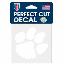 Clemson University Tigers - 4x4 White Die Cut Decal