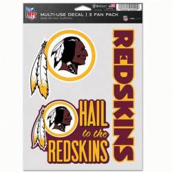 Washington Redskins - Sheet Of 3 Triple Spirit Stickers