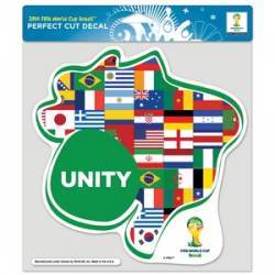 Fifa World Cup 2014 Unity - 8x8 Full Color Die Cut Decal