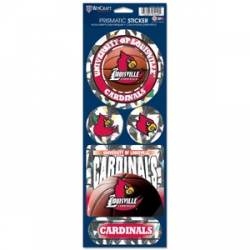 University Of Louisville Cardinals Basketball - Prismatic Decal Set
