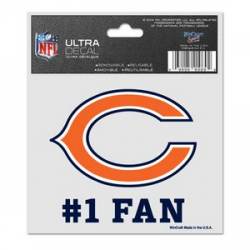 Chicago Bears #1 Fan - 3x4 Ultra Decal