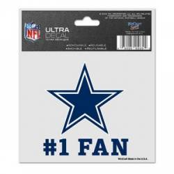 Dallas Cowboys #1 Fan - 3x4 Ultra Decal