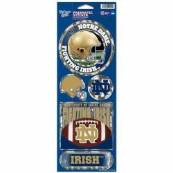 University Of Notre Dame Fighting Irish Football - Set of 5 Prismatic Decal Sheet