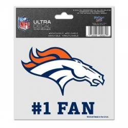 Denver Broncos #1 Fan - 3x4 Ultra Decal