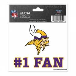Minnesota Vikings #1 Fan - 3x4 Ultra Decal