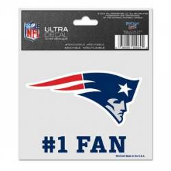 New England Patriots #1 Fan - 3x4 Ultra Decal