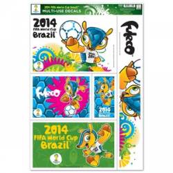Fifa World Cup 2014 Mascot - Set of 5 Ultra Decals