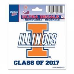 University Of Illinois Fighting Illini Class Of 2017 - 3x4 Ultra Decal