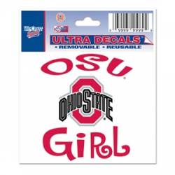 Ohio State University Buckeyes Girl - 3x4 Ultra Decal