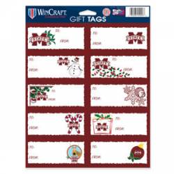 Mississippi State University Bulldogs - Sheet of 10 Christmas Gift Tag Labels
