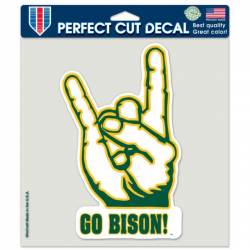 North Dakota State University Bison Go Bison - 8x8 Full Color Die Cut Decal