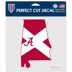 University of Alabama Crimson Tide Home State Alabama - 8x8 Full Color Die Cut Decal