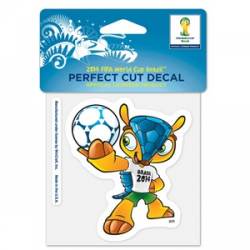 Fifa World Cup 2014 Mascot - 4x4 Die Cut Decal