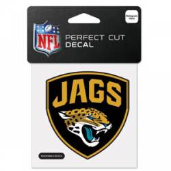 Jacksonville Jaguars Shield Logo - 4x4 Die Cut Decal