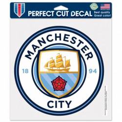 Manchester City FC - 8x8 Full Color Die Cut Decal