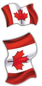 Canada Flags Sticker