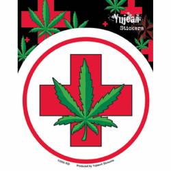 Medical Pot Marijuana Leaf - Vinyl Sticker