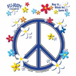 Peace Sign Daisies - Vinyl Sticker