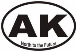 North To Future Alaska - Oval Sticker