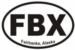 Fairbanks Alaska - Oval Sticker