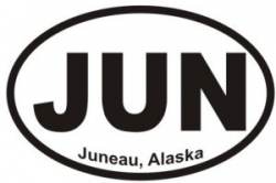 Juneau Alaska - Oval Sticker